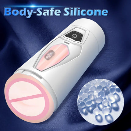 2 IN 1 Automatic Double Headed Masturbators Cup artificial vagina Pocket Pussy Training Extension Sex machine sex toys men bd 18