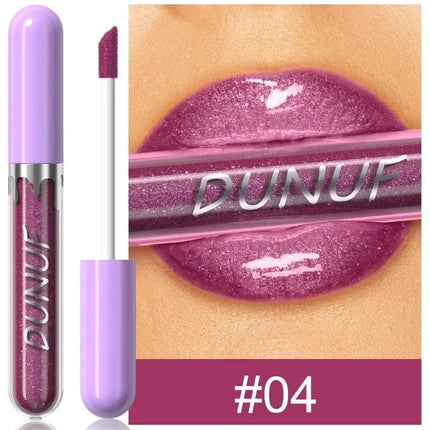 1pc Metallic Liquid Lipstick Long Lasting Glitter Lip Glaze Waterproof Moisturize Brown Lip Tint Shiny Shimmer Lipgloss Makeup