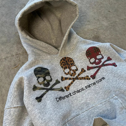 Early Spring New Hooded Pullover Sweater Street Fashion Style for Men and Women Vintage Printed Top High street style