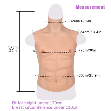 KnowU Muscle Suit Silicone Fake Chest Male Muscle for Cosplay Cross-dressing realistic Hunk silicone muscles