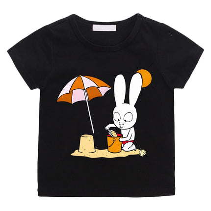 Simon Summer Holiday Kids T-shirt 2026 NEW Simon Super Rabbit Children's Cartoon T-shirts 100% Cotton Cartoon Boys/girls T Shirt