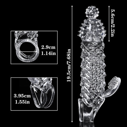 Realistic Penis Extension Cock Sleeve Reusable Silicone Penis Enlarger Delay Condoms For Men Dildo Enhancer Sex Toys