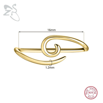 ZS 1PC 16G 925 Silver Inner Hook Outer Hook Eyebrow Ring Spiral Bridge Nose Stud Helix Earring Gold Color Cartilage Piercing