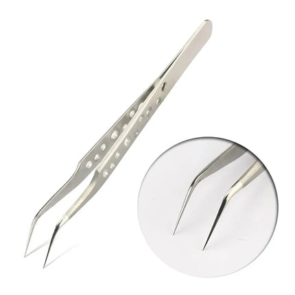 New Designed Isolation Lash Extension Tweezers High Precision Stainless Steel Curved Tip Tweezers Quick-Separator Makeup Tools