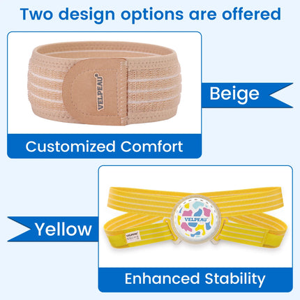 VELPEAU Baby Umbilical Hernia Belt, Newborn Belly Button Navel Band with 3 Compression Pads, Abdominal Binder Support for Infant