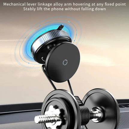 Magnetic Phone Holder Foldable Design 360° Adjustable Vacuum Car Mount For Cell Phone For iphone Live Streaming