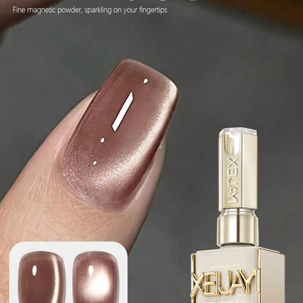 6pcs 15ml Luxury Coffee Cat's Eye Nail Gel Polish Set with Soak Off UV LED Cat Eye Gel Polish Manicure Nail Art Gift Kit