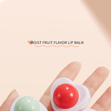 Fruit Moisturizing Hydrating Lip Balm Strawberry Peach Heart Shape Fade Lip Line Repair Lips Care Beauty and Skin Care Products