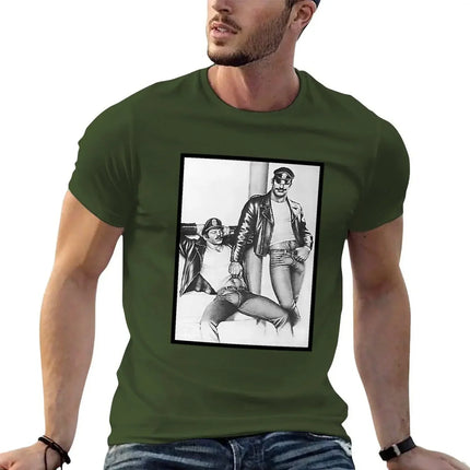 Vintage Tom of Finland - Frisky Duo T-Shirt vintage cute tops Men's t-shirts