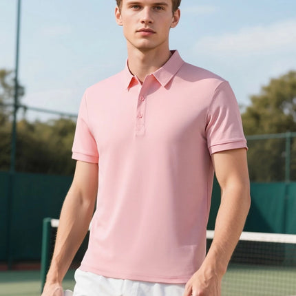 Men's Summer Solid Color Polo Shirt 13 Colors Available Upgraded Fabric Casual Sportswear Top Perfect for Business