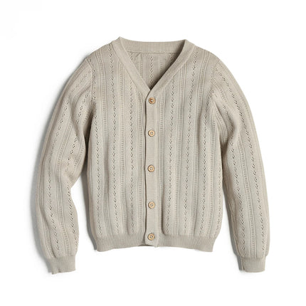 Knitted Cardigan for Kid Sweater Spring Autumn Children Clothes Unisex Boys Girls Single-Breasted Knit Sweaters Knitting Clothes