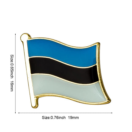 Estonia Flag Badge Brooch Natinal Lapel Pins Flag Lapel Pins Country Flag Badge