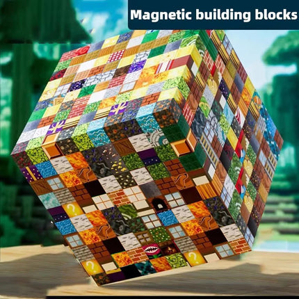 Children's DIY Assembly Toys - Magnetic Building Blocks Toy Storage Box Set - Desktop Puzzle Building Blocks Game - Parent-Child