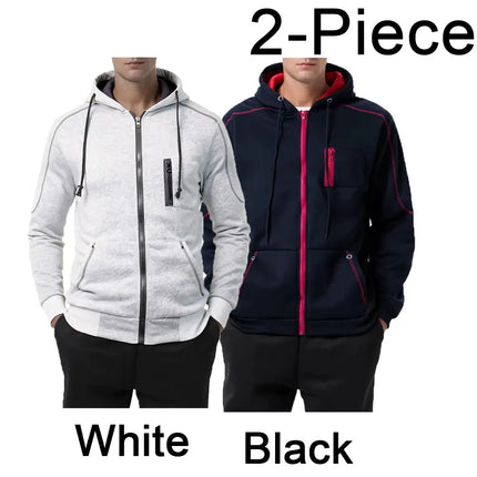 Men's Full Zip Hoodie Jacket Hooded Plain Pocket Sports Outdoor Daily Sports Hot Stamping Designer Basic Casual Sweatshirts