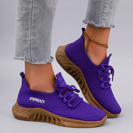 Spring and Autumn New Women's Casual Lace up Sports Shoes Comfortable, Breathable, Lightweight, Wear Resistant Sports and Leisur
