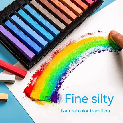 Artist Chalk Stick Set 12/24/36/48 Color Soft Dry Pastel Professional Coloring Pen Crayon Brush Beginner Art Painting Stationery
