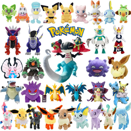 70 Styles Pokemon Plush Toy Dragapult Gengar Pikachu Eevee Evolution Scorbunny Cinderace Doll Morpeko Christmas Gift for Kids