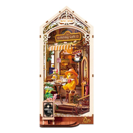 Rolife DIY Book Nook Wooden Miniature Doll House for Bookshelf Insert Furniture