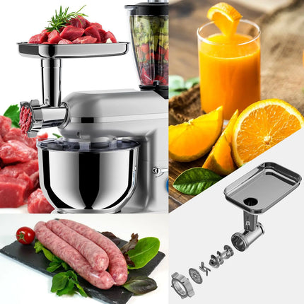 6L Multifunctional Stand Mixer – 3-in-1 Dough Kneader, Meat Grinder & Sausage Stuffer, Heavy-Duty Motor for Baking/Cooking