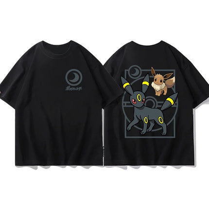 2026 Summer Pokemon Charizard Evolution Double Sided Print T-Shirt 100% Cotton Oversized Couple & Family Tee for Travel & Sports