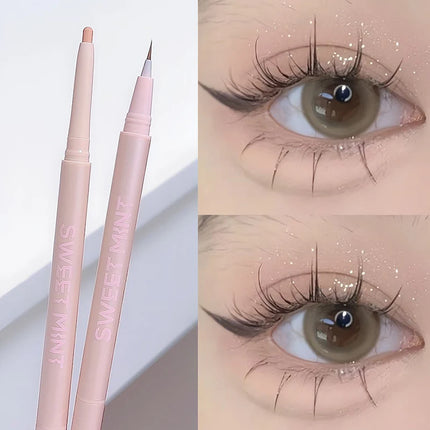 Double Head Matte Pink Lying Silkworm Pen Waterproof Lasting Brightening Glitter Natural Eyeshadow Pen Korean Makeup Cosmetic ﻿