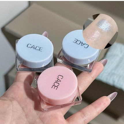 Diamond Sparkle Highlighter Cream Monochrome Shimmering Pearl Silver Face Contour Brighten Makeup Clear Glitter Flash Highlight