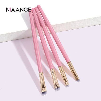 MAANGE 4 Pieces Eyebrow Contour Makeup Brush Eyeliner Brush Portable Small Angle Eyebrow Brush For Female Makeup Beauty Tool