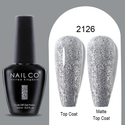 NAILCO Winter Series Color Gel Nail Polish 15ML Semi Permanent Soak Off Gel Varnishes Super Texture Gorgeous Nail Manicure Art