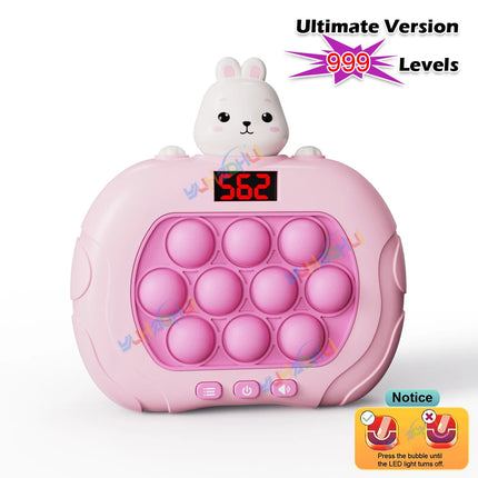 999 Level Electronic Pop Push Quick Push Game Console with LED Display Screen Suitable for Adult and Child Fidget Toy Christmas