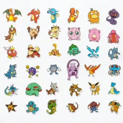 50-500pcs Pokemon Anime Figurine Game Stickers DIY Motorcycle Travel Luggage Guitar Skateboard Cool Cartoon Decal