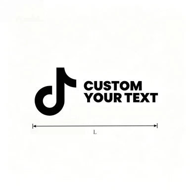 Personalized Car Sticker with TikTok Name PVC Iridescent Waterproof Auto Decal Free Design Service