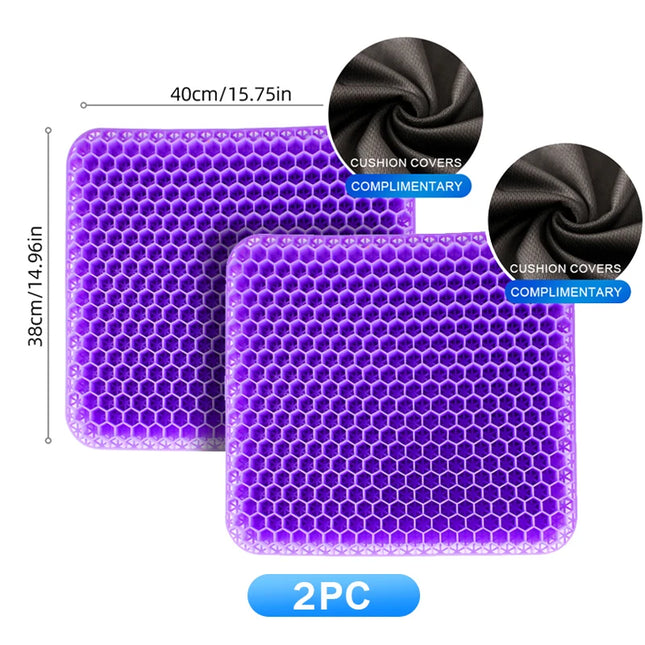 Automotive Gel Seat Cushions Designed for Summer Breathable Honeycomb Decompression Back Tailbone Pain Home Office Wheelchair