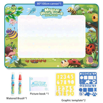 Magic Water Drawing Mat Coloring Doodle Mat Water Absorbing Painting Pad Reusable Magic Pens Painting Board Educational Toys