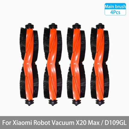 For Xiaomi Robot Vacuum X20 Max / D109GL Parts Accessories Main Brush Side Brush Hepa Filter Mop Cloth Dust Bag Replacement