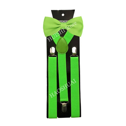 Hot Sale Suspenders Bowtie Sets Mens Women Boys Party Wedding Y-Back Shirt Braces Butterfly Belt Bow Tie Suit Accessories Gift