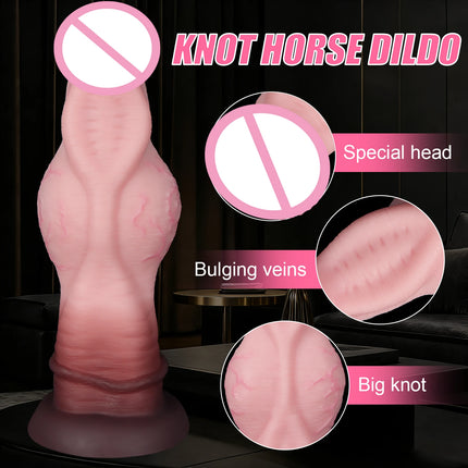 Huge Horse Dildo Thick Anal Plug Realistic Penis Soft Silicone Dick Toy Muscle Dildos Vaginal Massage Dilator Sex Toys Women Men