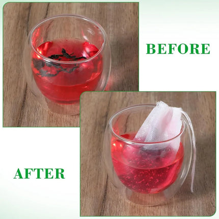 1000-100Pcs Disposable Tea Bags Empty Scented Tea Filter Bags Paper with Drawstring for Coffee Herb Loose Tea Kitchen Tools