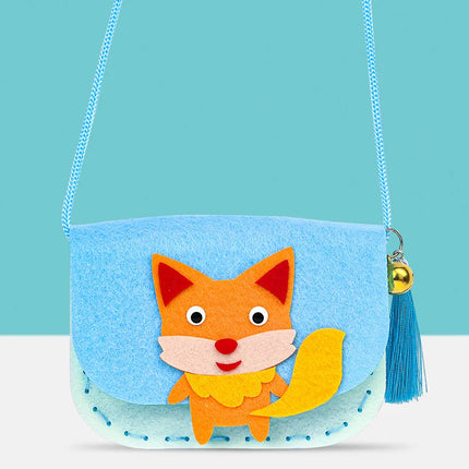 DIY Shoulder Bag Non-woven Fabric Sewing Kits for Kids Handmade Needle Thread Splicing Crossbody Purse Girls Birthday Gifts