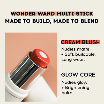 MLSMILE 7 color Shimmer Sandwich Blush Stick Natural Long-lasting Brightening Easy Color Highlighter Stick Two-Color Blush Cream