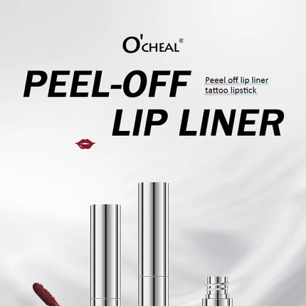 O'CHEAL Peel Off Lip Lip Liner Long-Lasting Lip Gloss High Color Rendering Tear-off 6 Color Waterproof  Matte Lip liner Makeup