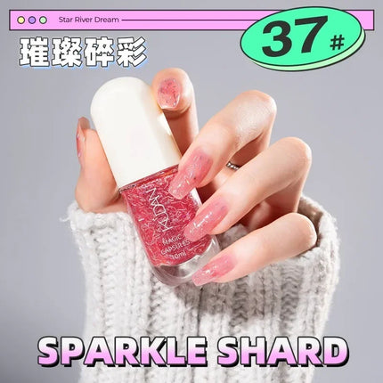 Water-based Nail Polish Tearable Baking Free Solid Color Nail Polish Gel Professional Semi-Permanent Varnish Nail Salon Polish