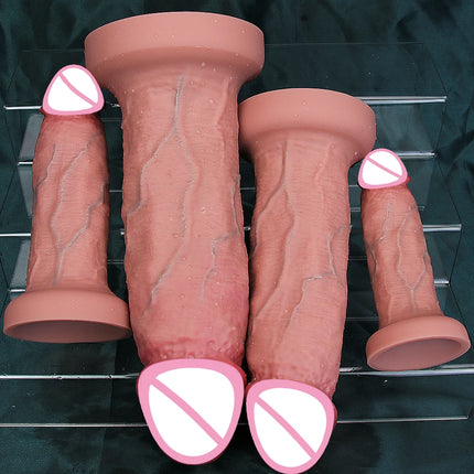 4Sizes Soft Realistic Anal Thick Dildo Couples Huge Double Silicone Penis Suction Cup Cock Woman Vaginal Masturbation Adult Toys