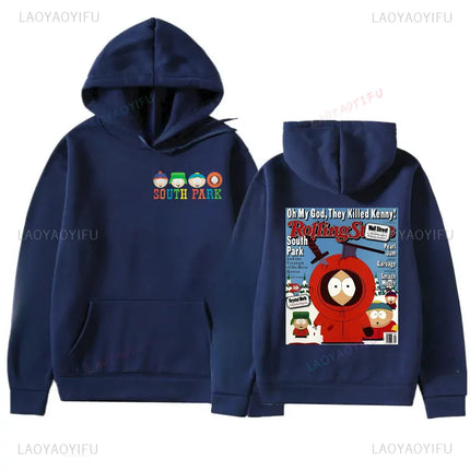 Funny South Park Cartoon Character Hoodie Cute Kenny Print Pullover Harajuku Streetwear Unisex Clothing Sudadera Hombre Y2k Tops