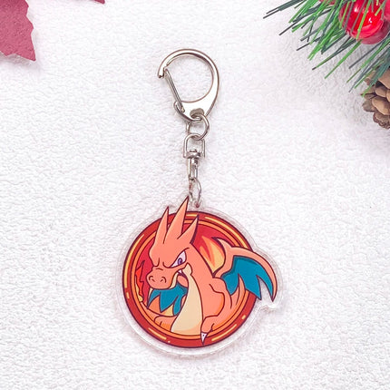 Pokémon Pikachu Gengar Bulbasaur Squirtle Car Keychain Accessories Acrylic Charms Pendant For Bag Key Holder Backpack Decoration