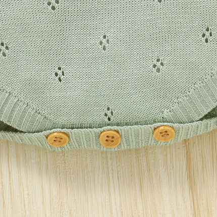 Baby Bodysuits Knitted Toddler Child Sling Clothes 0-18M Overalls Fashion Solid Cool Newborn Infant Boy Girl Jumpsuit Sleeveless