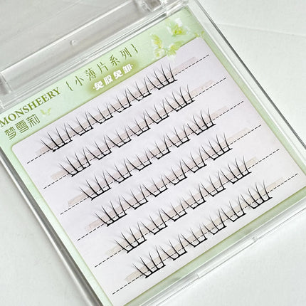 Self Adhesive DIY Lashes No Glue Needed Reusable Bottom Lash 5D Fluffy Cluster Eyelash Korean DIY Manga Lash Extension At Home