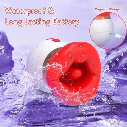 Sucking Vibrator for Women with Tongue Licking Clit Sucker Oral Nipple Clitoris Stimulator Female Sex Toys Adults Masturbation
