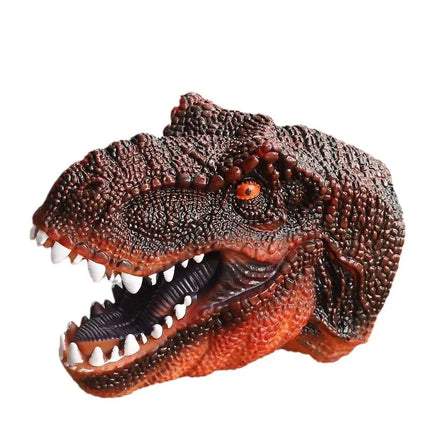 Dinosaur Head Hand Puppets Soft Tyrannosaurus Rex Triceratops Shark Parent-Child Interactive Toys for Kids Realistic Model Gifts
