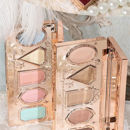 Flower Knows Strawberry Rococo Moonlight Mermaid Jewel Eyeshadow Palette 5 Colors Pearlescent Mashed Potatoes 2023