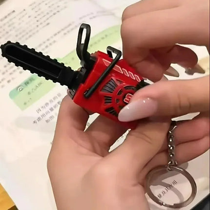 Mini Chainsaw Keychain Stress Relief Toy for Keys Backpack Bag Realistic Chainsaw Toy Funny Gadget Chainsaw Key Ring Gift